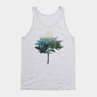 Tree Landscape Cut Out Tank Top